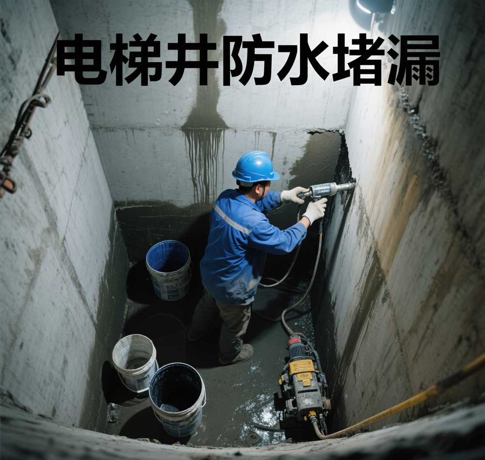 电梯井防水堵漏，大连专业电梯井漏水维修公司
